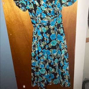 Floral Chaps Dress.  Worn once.  Dry cleaned immediately after.